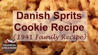 Danish Sprits Cookie Recipe  How to Make Spritz Cookies [upl. by Nauq457]