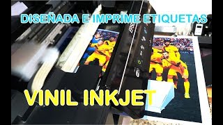 Vinil adhesivo IMPRIMIBLE para impresoras INKJET [upl. by Broucek]