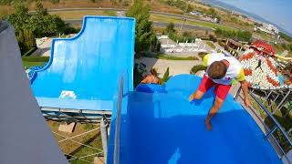 Tsunami WaterSlide at Nessebar AquaPark Bulgaria [upl. by Arahat]