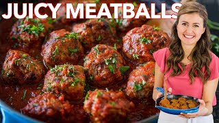 Juicy MEATBALL RECIPE  How to Cook Italian Meatballs [upl. by Harragan845]