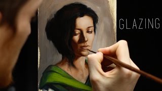 Glazing  Oil painting techniques  step by step demonstration [upl. by Rafa]