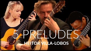 Five Preludes by Heitor VillaLobos  Siccas Guitars [upl. by Ymled]