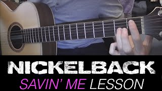 Savin Me  Nickelback  Guitar Lesson by TommysGuitar [upl. by Ecinrahs108]