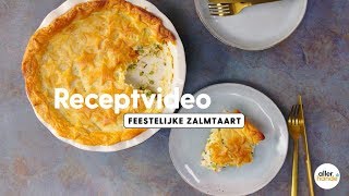 Hartige taart met zalm en tuinerwten  Recept  Allerhande [upl. by Toddie]