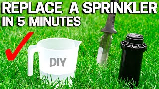 Replace SPRINKLER HEAD in 5 Minutes  Rainbird  Hunter  Orbit [upl. by Tullusus]