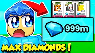 I GOT MAX DIAMONDS IN PET SIMULATOR 99 [upl. by Becki467]