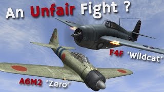 A6M2 Zero vs F4F Wildcat  An Unfair Fight in the Pacific [upl. by Agneta547]