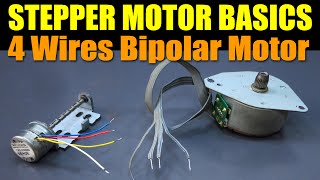 Stepper Motor Basics  4 Wires Bipolar Motor [upl. by Lajet]