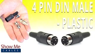 How To Install The 4 Pin DIN Male Solder Connector  Plastic [upl. by Ahtnams]