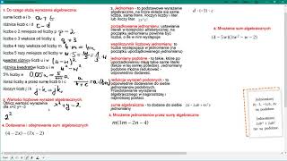 12 minut do sprawdzianu WYRAŻENIA ALGEBRAICZNE [upl. by Navac]