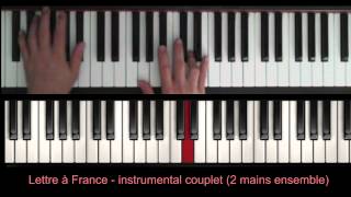 Michel Polnareff  Lettre à France piano tutoriel [upl. by Lithea]