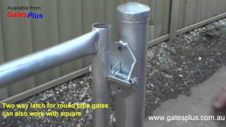 Gate Latch 2 way for round pipe and square [upl. by Pascoe163]