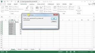 How to Protect Multiple Worksheets at Once in Excel [upl. by Donell884]