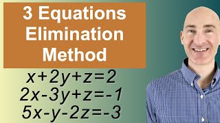 Solving Systems of 3 Equations Elimination [upl. by Rutherford]