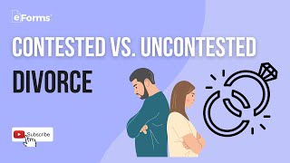 Contested Vs Uncontested Divorce [upl. by Goff]