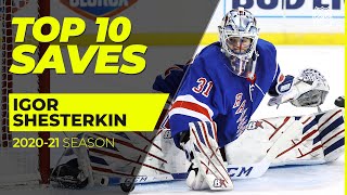 Top 10 Igor Shesterkin Saves from the 2021 NHL Season [upl. by Schurman]