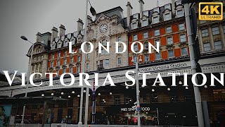 London Victoria Station Walk Through England 4K [upl. by Akimert]