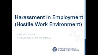 Harassment in Employment [upl. by Acnayb101]