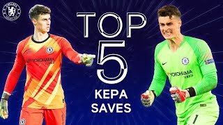 Top 5 Kepa Arrizabalaga Wonder Saves  Best Goalkeeper Saves Compilation  Chelsea FC [upl. by Ibur]