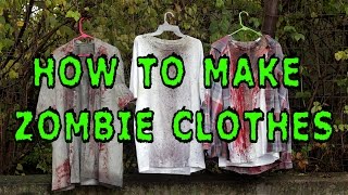 DIY How To Make Zombie Clothes [upl. by Nyrrat]