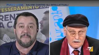 Pennacchi vs Salvini quotVai a scuola studia Senza cervello sua madre doveva riempirla di bottequot [upl. by Penrose]