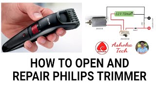 How To Open And Repair Philips QT40054006 Trimmer [upl. by Anaehr]