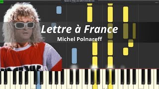 🎵 Michel Polnareff  Lettre à France  Piano Tutorial Synthesia [upl. by Emiatej72]