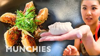 Making Dumplings From Scratch with Esther Choi of Mokbar  Quarantine Cooking [upl. by Damalas52]