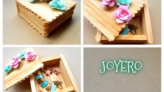 DIY joyero con palos de paleta [upl. by Akelahs]