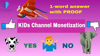 Do KIDs Channels get Monetized  YES or NO  Ads are Enabled or NOT on Kids content [upl. by Sontag144]