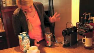 Nespresso Aeroccino Plus Frother Review Frothing Almond Milk [upl. by Bourke]